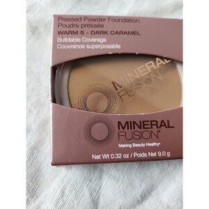 Mineral Fusion Pressed Base Warm 5 Dark Caramel .32 oz. New NIB Vegan
